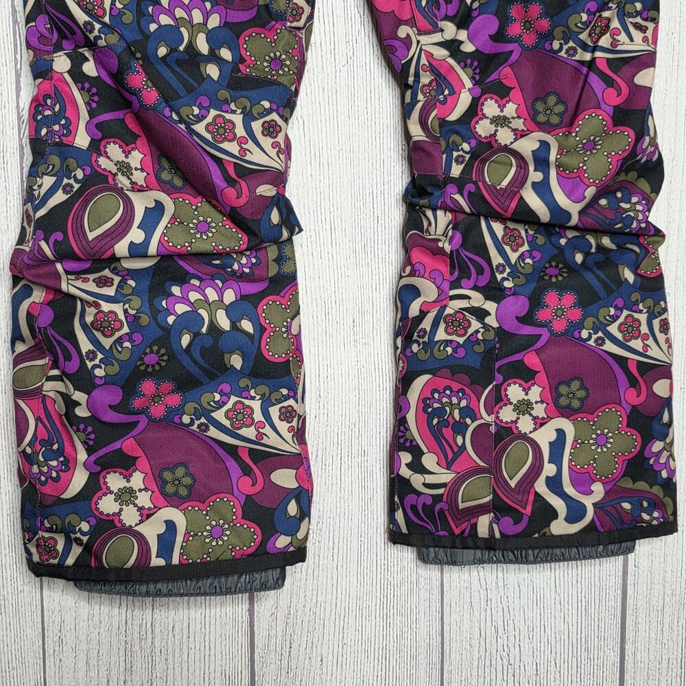 Boulder Gear Kids Psychedelic Snow Pants Retro Print, Youth Size Medium - Picture 2 of 7